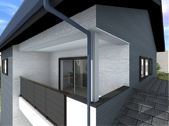 屋根付きバルコニー